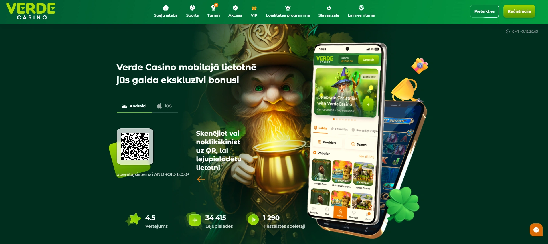 Verde casino: spēlē mobilajā versijā